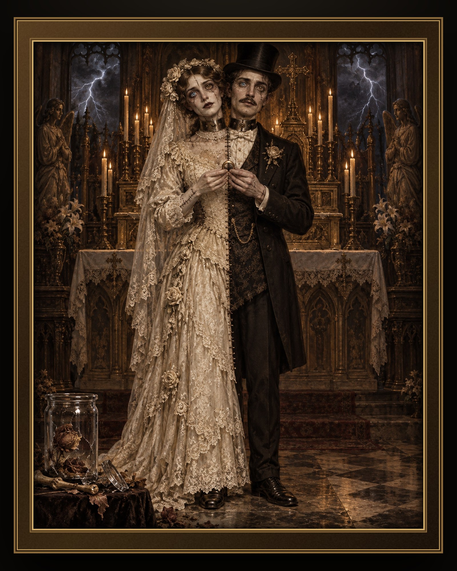 THE BRIDE AND GROOM